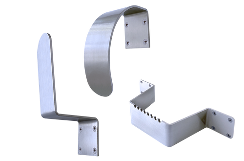 Tell Manufacturing 2 in. Stainless Steel Hands-Free Door Pull Satin Silver