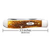 Case Harvest Orange Bone Mini Trapper Engravable