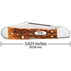Case Harvest Orange Bone Mini Copperlock Engravable