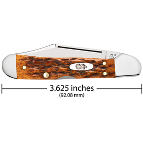 Case Harvest Orange Bone Mini Copperlock Engravable