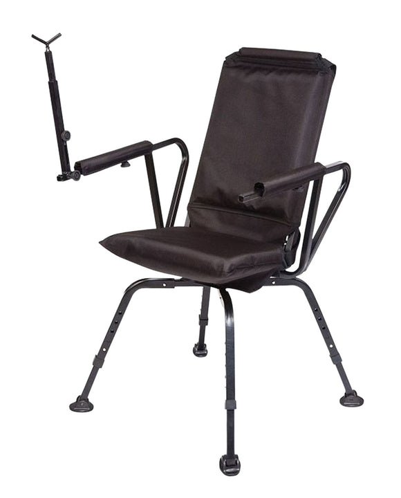 BenchMaster BMPSSSC Sniper Seat 360 Shooting Chair Black Steel Legs w/Foam Back