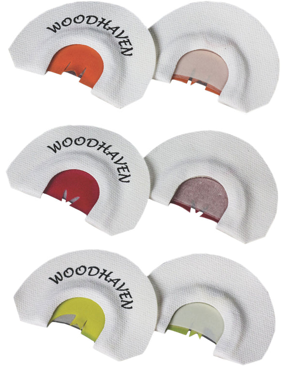 WOODHAVEN CUSTOM CALLS WH068 TKM Three Reed Turkey Yelps, Purrs, Clucks, Cutts 3 Pack