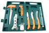 Accusharp 728C Game Processing Kit  Butcher/Caper/Gut-Hook/Bone Saw/Ribcage Spreader Stainless Steel FRN Orange Handle