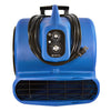 Comfort Zone Powergear 1 Hp 3-Speed Carpet Dryer Blower Floor Fan With Timer In Blue