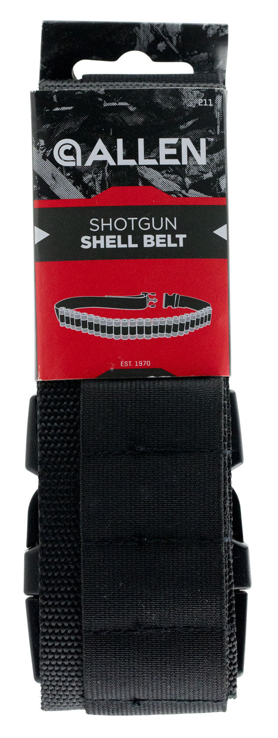 Allen 211 Shotgun Shell Belt  25 Rounds Black Cordura Nylon Up To 52