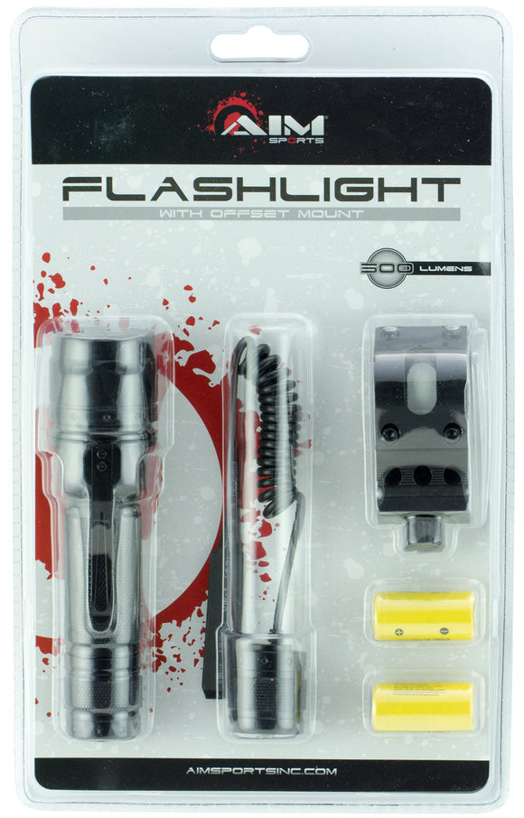 Aim Sports FHD500B Flashlight  Rifle/Handgun Clear Cree LED 500 Lumens Black Aluminum