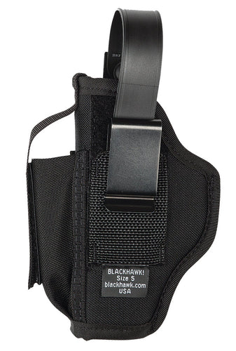 Blackhawk 40AM05BK Multi-Use  Black Cordura 1000D Nylon OWB 3.75-4.5 Lg Auto Ambidextrous Hand