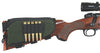 Allen 20550 Buttstock Shell Holder With Pouch 5 Rounds Green/Black Cordura Nylon