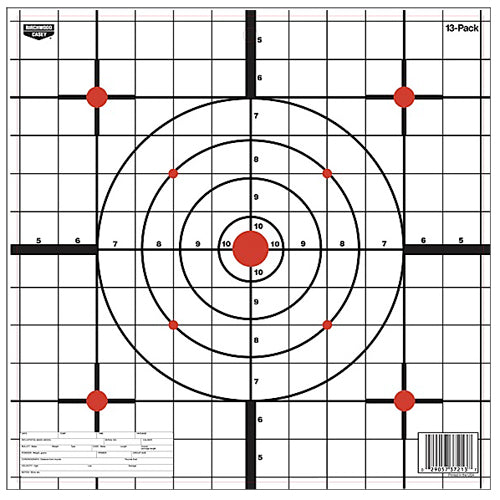 Birchwood Casey 37213 EZE-Scorer Sight-In Bullseye Hanging Paper Target 12