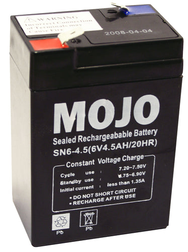 Mojo HW1013 UB645 Rechargeable Battery 6V Lead-acid 4.5 mAh