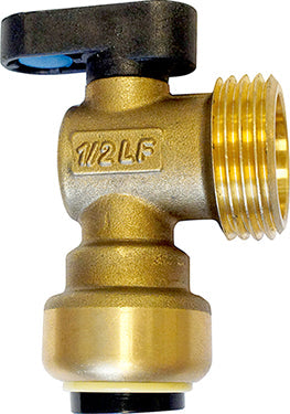 TURN VALVE ANGLE 1/2 X 3/4 IN BRASS