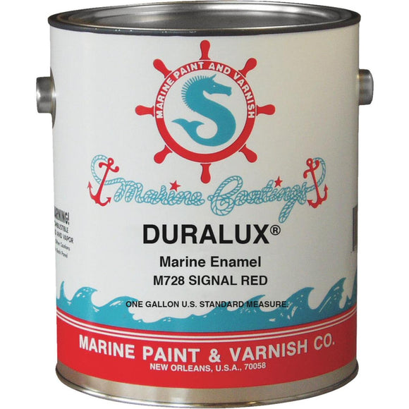 DURALUX Gloss Marine Enamel,Signal Red, 1 Gal.