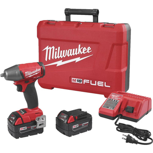 Milwaukee M18 FUEL 18 Volt Lithium-Ion Brushless 3/8 In. Compact Cordless Impact Wrench with Friction Ring Kit