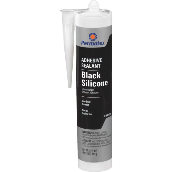 Permatex 11 Oz. Black Silicone Adhesive Sealant