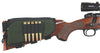 Allen 20550 Buttstock Shell Holder With Pouch 5 Rounds Green/Black Cordura Nylon
