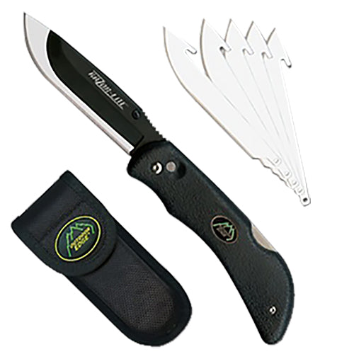 Outdoor Edge RL10C RazorLite  3.50 Drop Point Plain FRN Black Handle Folding
