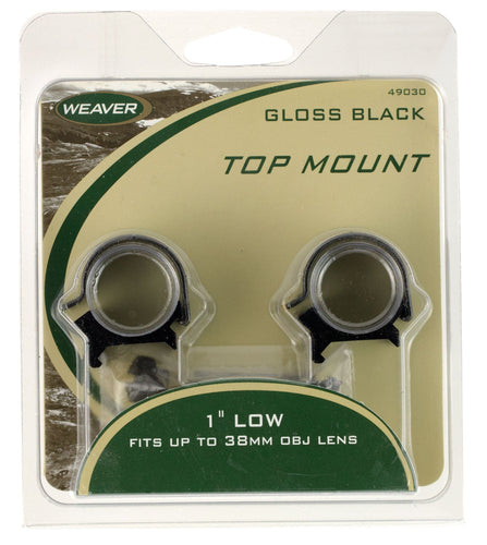 Weaver Mounts 49041 Top Mount Detachable 1 Medium Black Matte