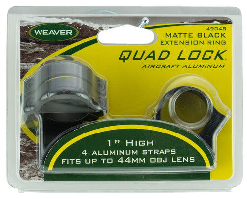 Weaver Mounts 49048 Quad Lock Extension Quick Detach 1 High Black Matte