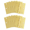 Design House Square Corner Door Hinge in Satin Brass, 3.5-Inch, 10-Pack