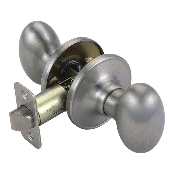 Design House Egg Passage Door Knob in Satin Nickel