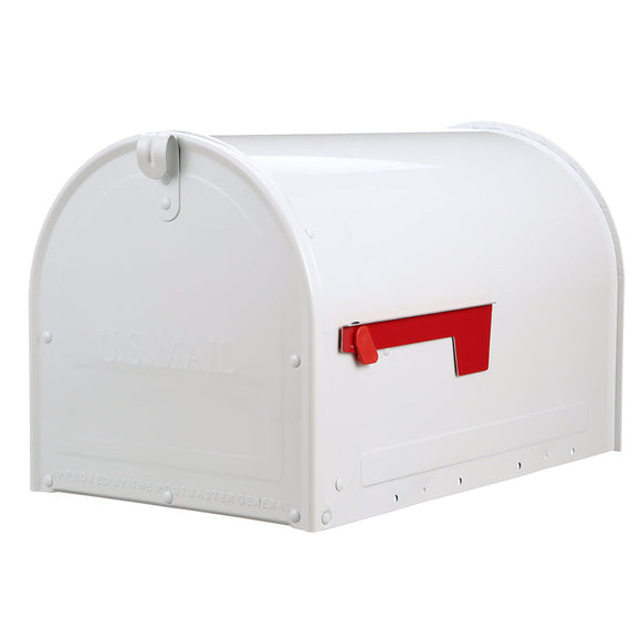 Gibraltar Mailboxes Marshall Locking Post Mount Mailbox, White