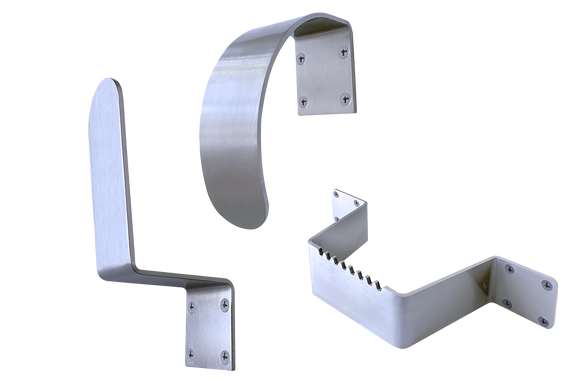 Tell Manufacturing 2 in. Stainless Steel Hands-Free Door Pull Satin Silver