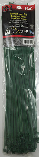 K-T Industries 14.6 Green Standard Duty, 100/Pk