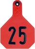 Y-Tex 4 Star Large Red Cattle Ear Tags Numbered 1-25