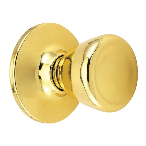 Design House Tulip 2-Way Latch Dummy Door Knob  in Polished Brass