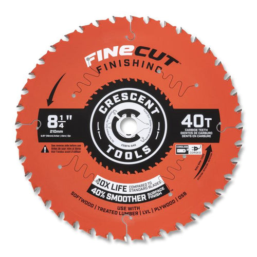 Crescent 8-1/4 x 40-Tooth FineCut™ Finishing Circular Saw Blade
