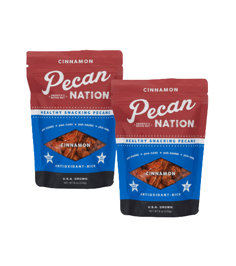 Pecan Nation Cinnamon Roast Pecan Nuts Halves, 8 oz
