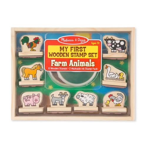 Melissa & Doug My First Wooden Stamp Set - Farm Animals