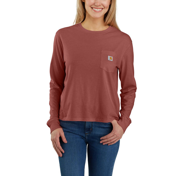 Carhartt Loose Fit Lightweight Long-Sleeve Crewneck Pocket T-Shirt
