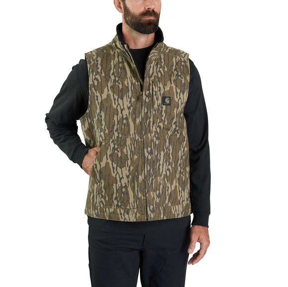 Carhartt Rugged Flex® Duck Loose Fit Sherpa-Lined Camo Mock-Neck Vest