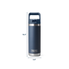 YETI RAMBLER® 18 Oz Water Bottle With Color-Matched Straw Cap