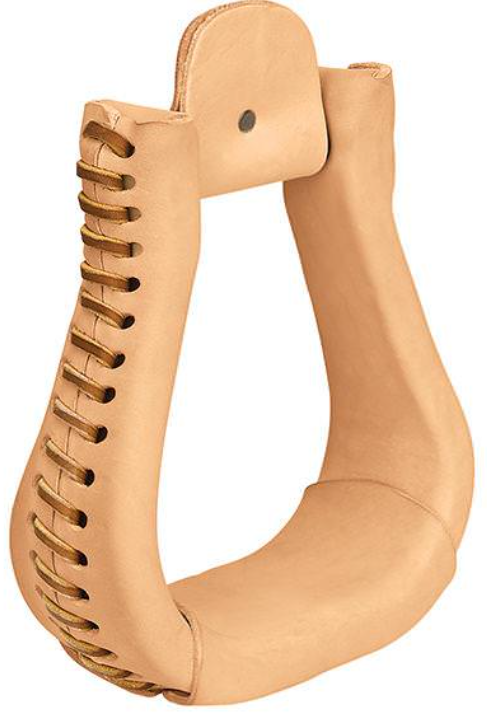 Weaver Leather Natural Leather Covered Stirrups Bell