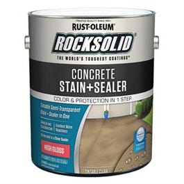 RockSolid Semi-Transparent Concrete Stain & Sealer, High-Gloss Tint Base, Gallon