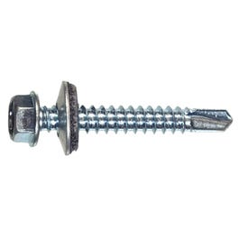 Self-Drilling Screw With Washer, Hex, Zinc-Coated, 3/4-In. x #12, 1-Lb.