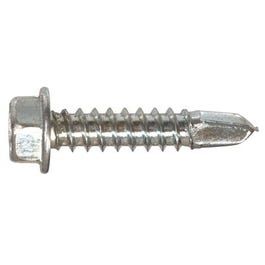 Sheet Metal Self-Drilling Screws, Hex Head, Zinc, 1/4 x 2-In., 1-Lb.