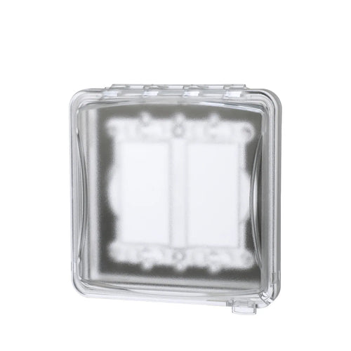 Hubbell Taymac 2-Gang Weatherproof Flip Cover Flat Clear
