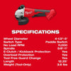 Milwaukee M18™ Brushless 4-1/2 / 5 Cut-Off Grinder, Paddle Switch