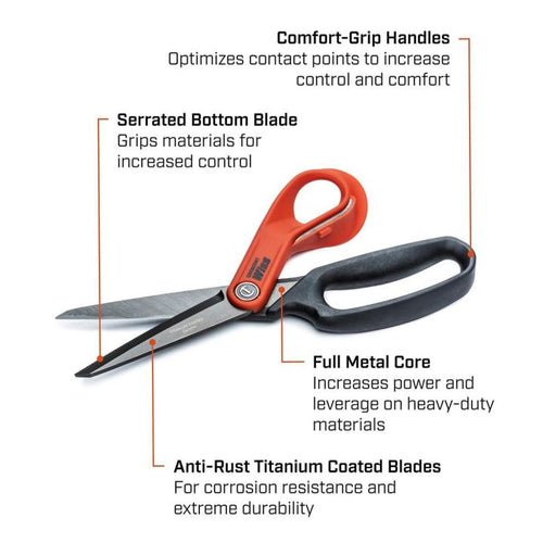 Crescent Wiss 10 Heavy-Duty Titanium Coated Tradesman Shears