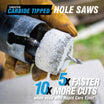 Spyder 600036CF 3-1/4 Tungsten Carbide Tipped (TCT) Non-Arbored Hole Saw Rapid Core Eject™