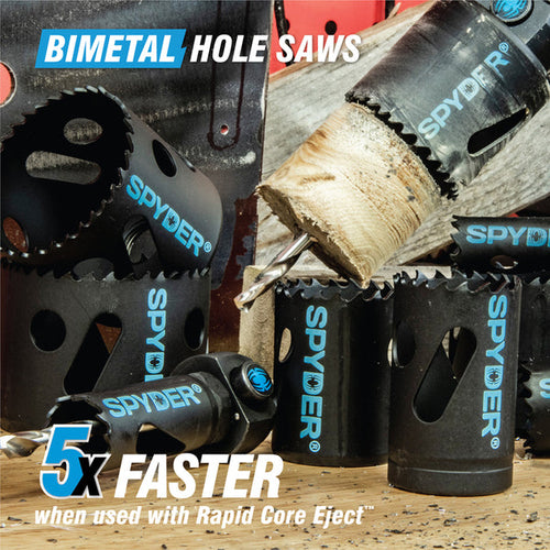 Spyder 600064CF 7/8 Bi-Metal Hole Saw Rapid Core Eject™