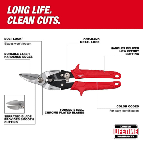Milwaukee Left Cutting Aviation Snips