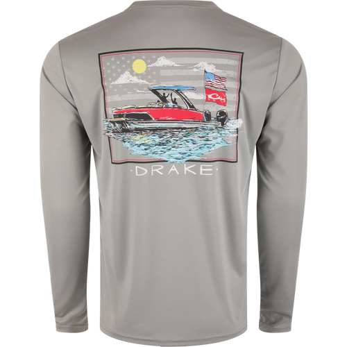 Drake Icon Americana Long Sleeve UPF50 Performance Crew