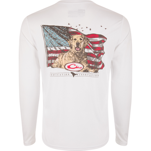Drake Icon Americana Long Sleeve UPF50 Performance Crew