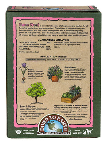 Down To Earth Bone Meal 3-15-0 All Natural Fertilizer