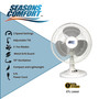 Seasons Comfort 12 Inch Tabletop Oscillating Fan, 3 Speeds, Adjustable Tilt