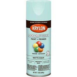 COLORmaxx Spray Paint + Primer, Matte Aqua, 12-oz.